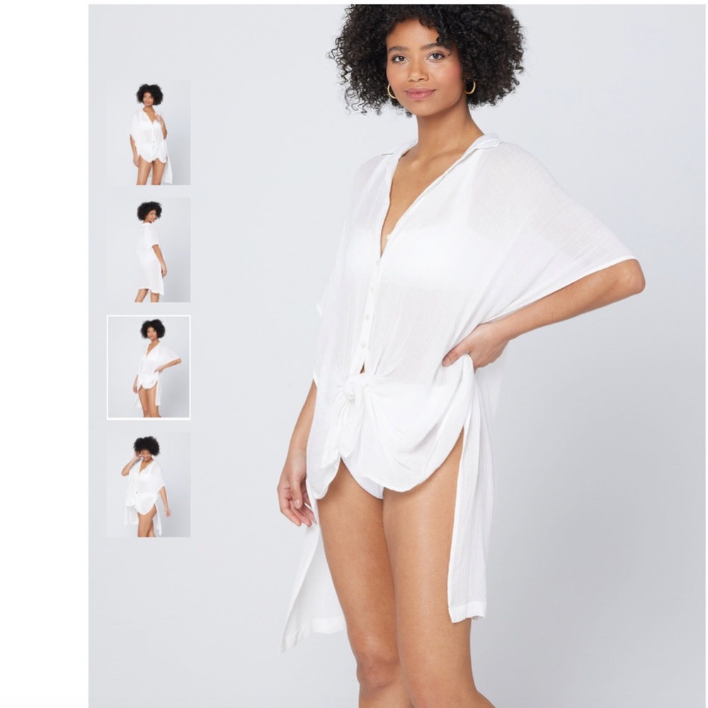 NWT L*Space Anita Cover Up in White XS/S